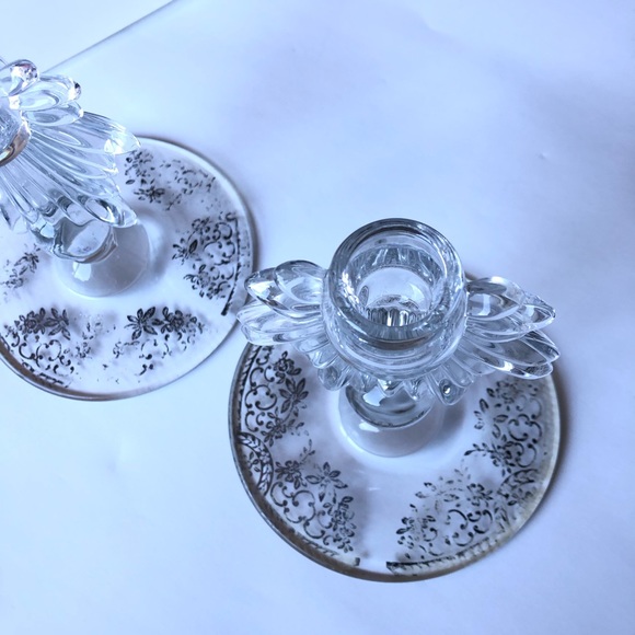 Set of Two Crystal Candle Holders - Picture 8 of 16